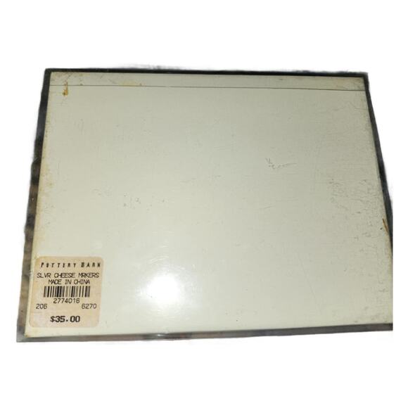 Silverplate Cheese Markers, Set of 6 - Picture 3 of 10